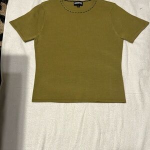 KASPER Olive Green Women's Top